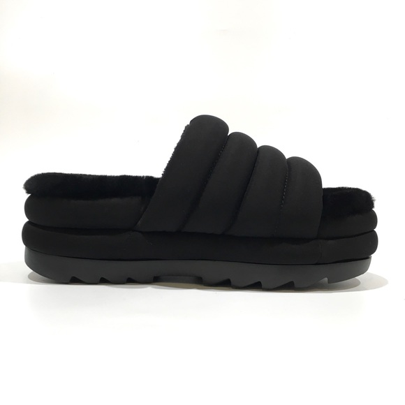 UGG Maxi Slide Platform Puffer Sandals -Black -Women’s US 7 -NEW - Picture 2 of 7